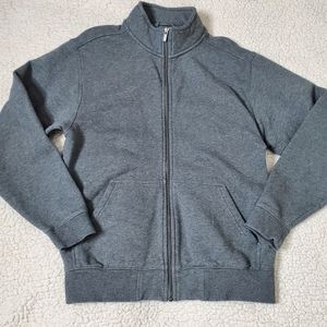 L.L. Bean Full Zip Fleece Lined Sweatshirt Men’s Size S Gray